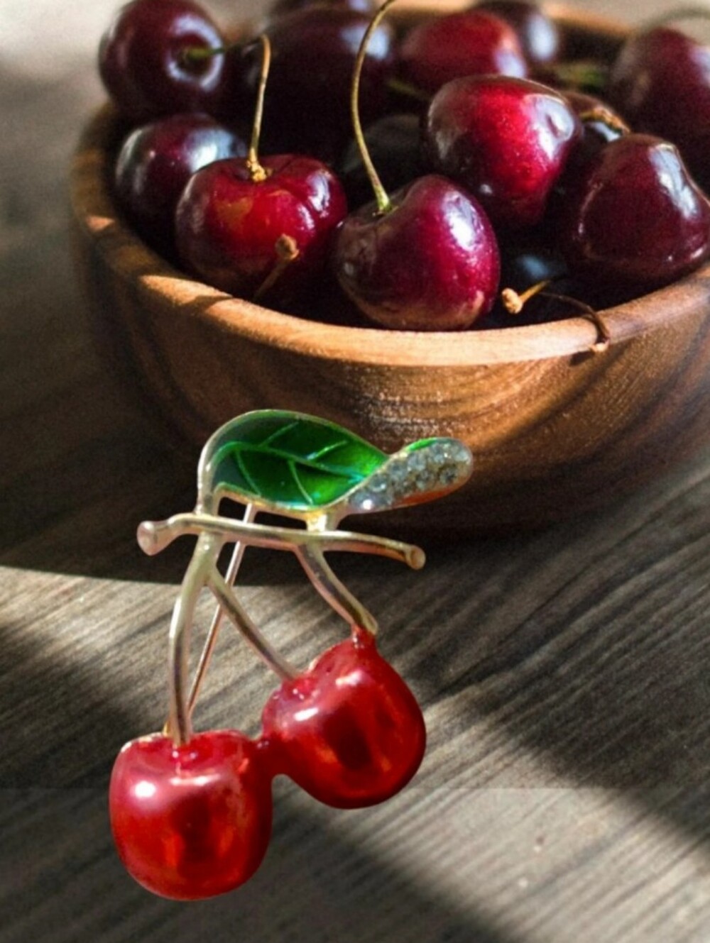 Decorative Cherry Pin Brooch